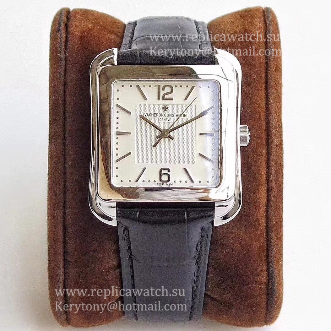 Fake Vacheron C0nstan1n Historiques Toledo 1951 86300 GSF SS White Dial  M9015
