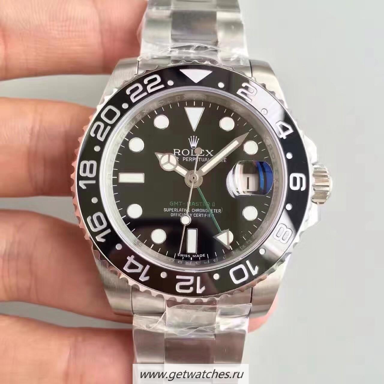 NEW Replica R01ex GMT-Master II 116710 LN Noob Factory V7 SS Black Dial 3186