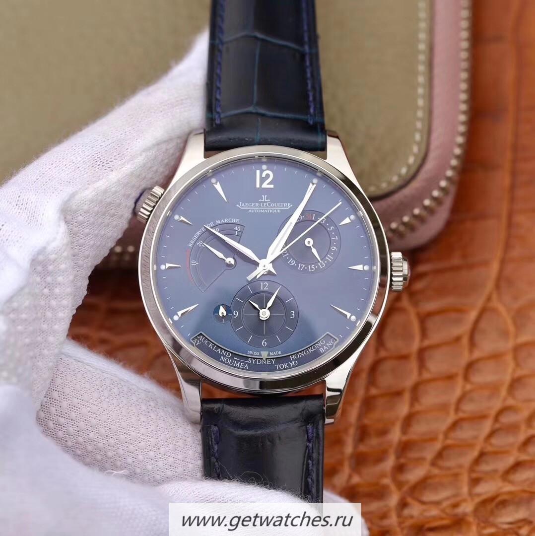 Best Price Jaeger-LeCoultre Master Geographic 1428421 ZF SS Blue Dial Caliber 939A/1